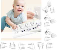 Baby Plug Socket Covers UK – Child Safety Protector with Key for Easy Removal, Shock Prevention, Child Proof, Pack of 12
